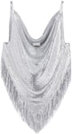 Rabanne H&M Metal-Mesh Headpiece with Fringe Silver - FW23 - US