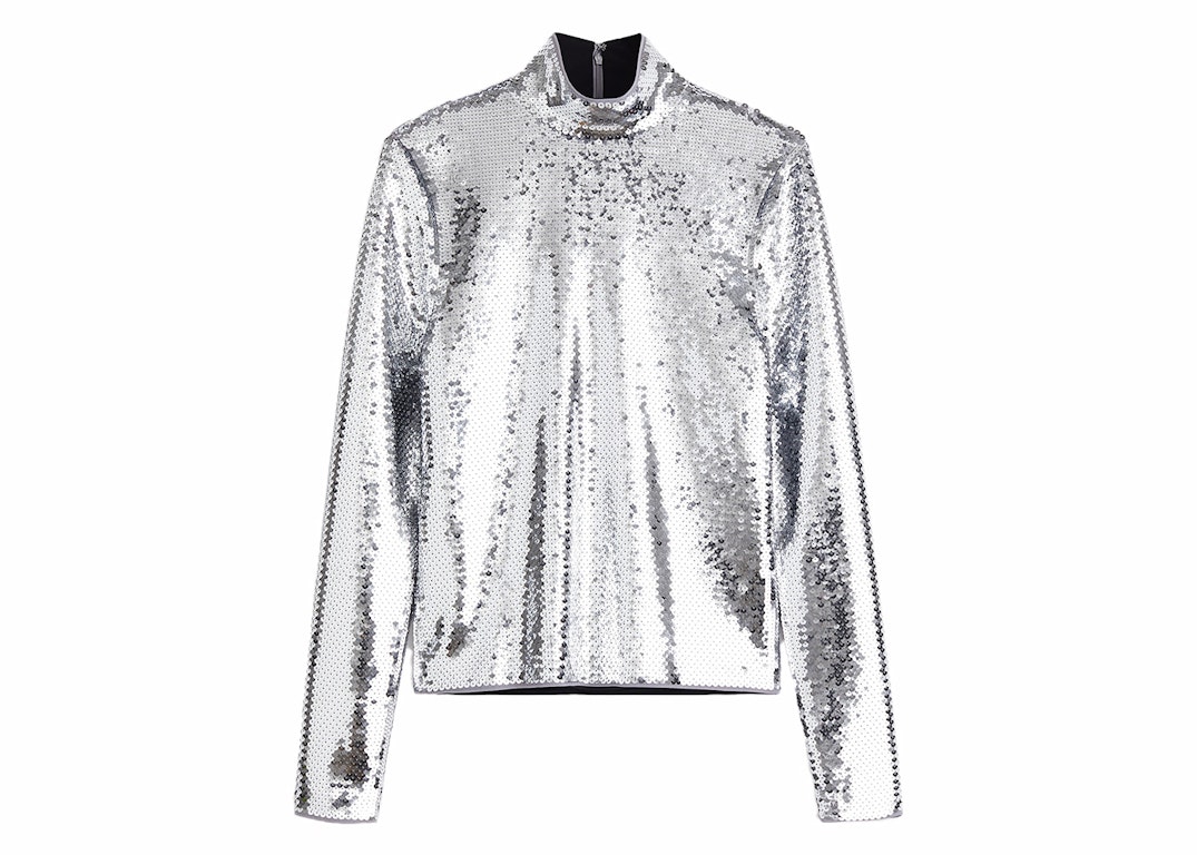 Pre-owned Rabanne H&m Sequined Shirt (mens) Silver