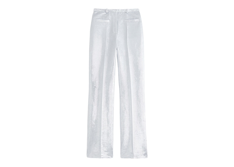 Rabanne H&M Shimmery Metallic Dress Pants Silver - FW23 - US