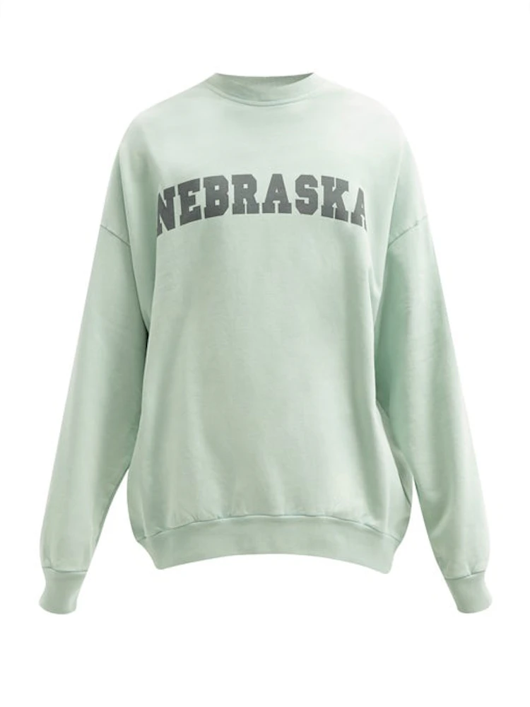 Raf Simons Archive Redux AW02 Nebraska-Print Cotton Jersey Sweatshirt Green  Men's - SS21 - US