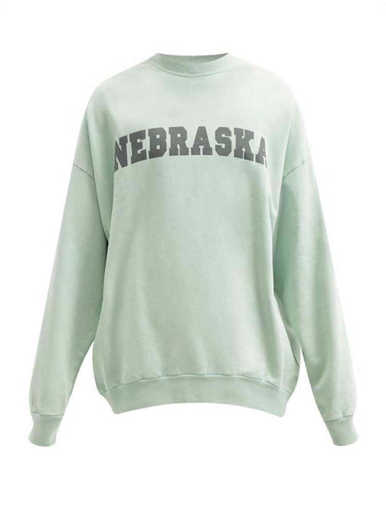 tuberkulose løber tør At adskille Raf Simons Archive Redux AW02 Nebraska-Print Cotton Jersey Sweatshirt Green  - SS21