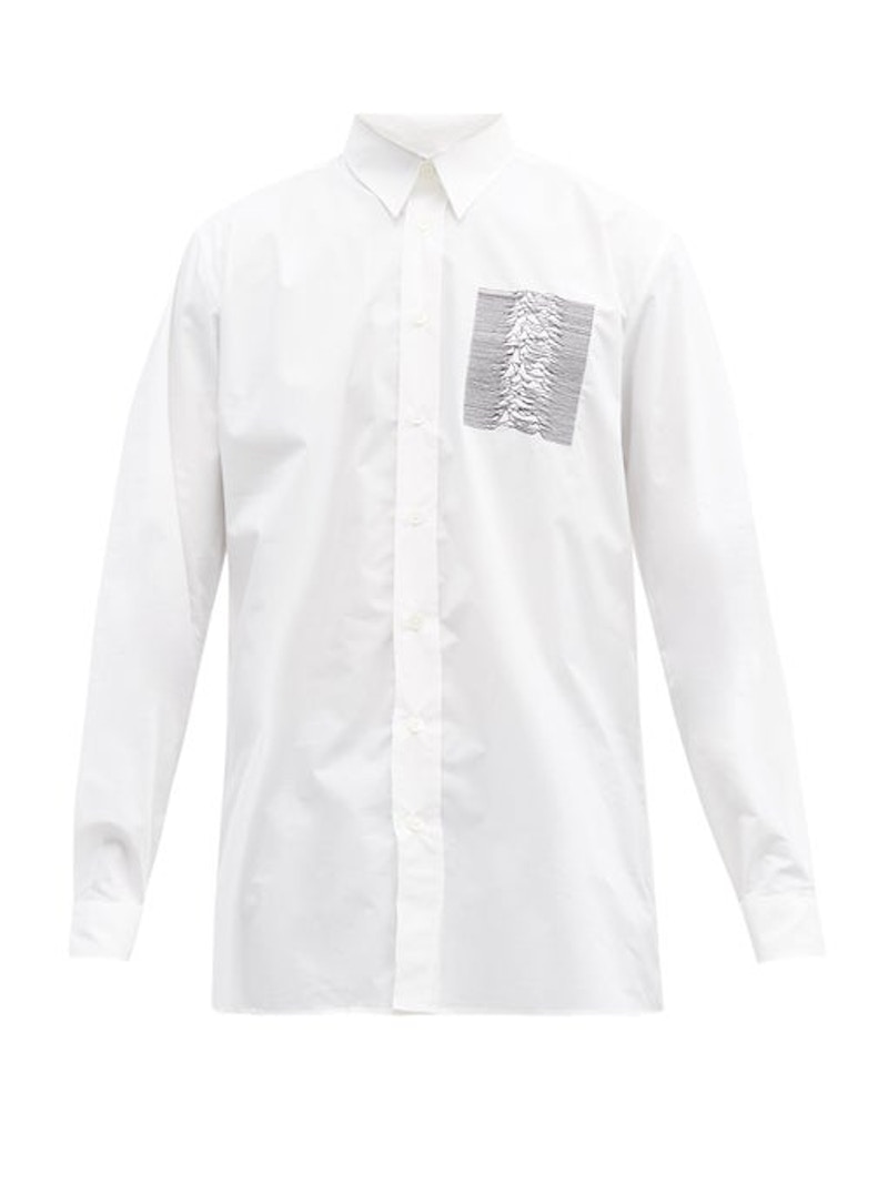 Raf Simons Archive Redux AW03 Embroidered Cotton Poplin Shirt