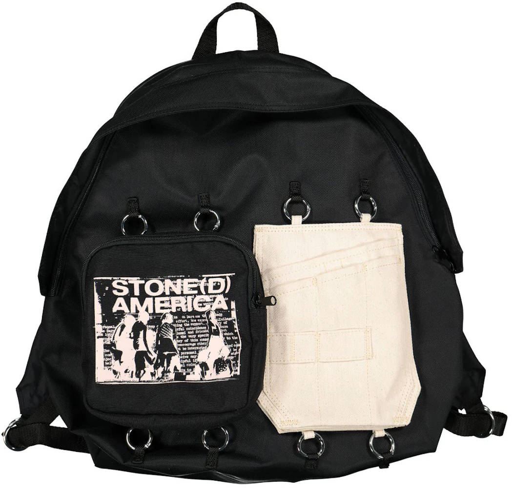 Raf Simons x Eastpak Padded Doubl'r Backpack Black/Beige in Nylon with  Silver-tone - US