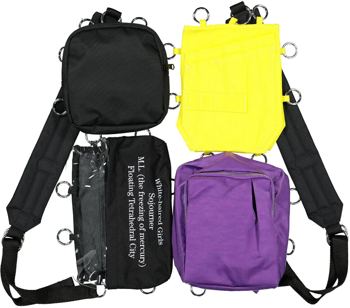 web werkzaamheid Een zin Raf Simons x Eastpak Pocketbag Loop Black/Yellow/Purple in Nylon with  Silver-tone - US