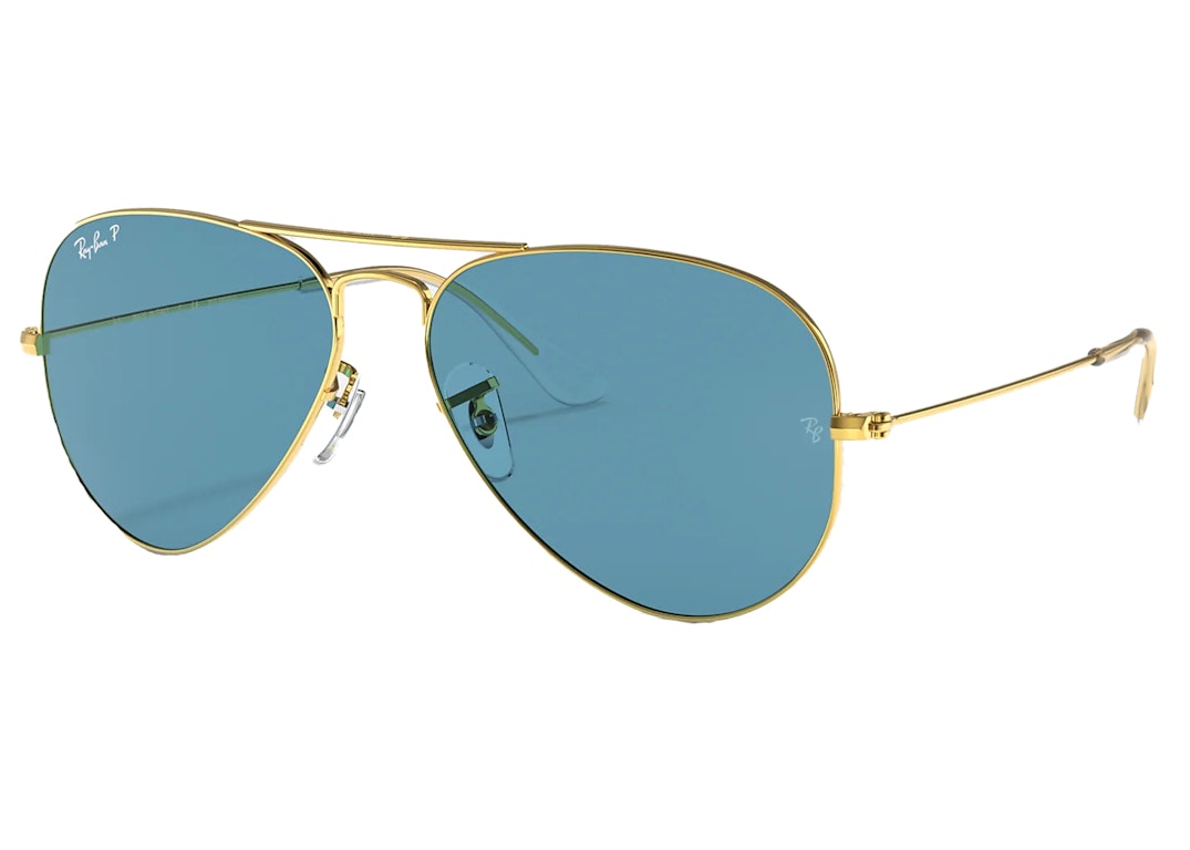 Pre-owned Ray Ban Ray-ban Aviator Sunglasses Matte Gold/blue Mirror (rb3025)