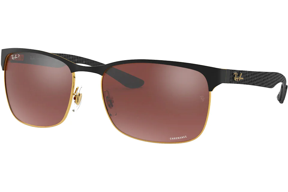 Ray-Ban Chromance Sunglasses Carbon Fiber/Grey Mirror Gradient (RB8319CH) Men's - US