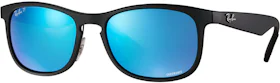 Ray-Ban Chromance Sunglasses Matte Black/Blue Flash (0RB4264)