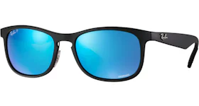 Ray-Ban Chromance Sunglasses Matte Black/Blue Flash (0RB4264)