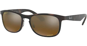Ray-Ban Chromance Sunglasses Matte Tortoise/Bronze Gold Mirror (RB4263)
