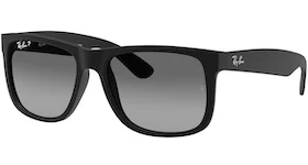 Ray-Ban Justin Classic Low Bridge Fit Sunglasses Black/Grey Gradient (RB4165F 622/T3 55-17)