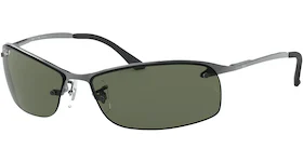 Ray-Ban RB3183 Sunglasses Polished Gunmetal/Green (RB3183)