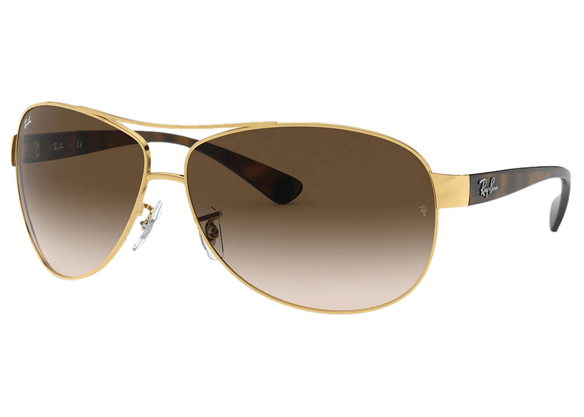 Ray-Ban RB3386 Sunglasses Polished Gold/Brown (RB3386) Men's - US