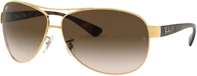 Ray-Ban RB3386 Sunglasses Polished Gold/Brown (RB3386)
