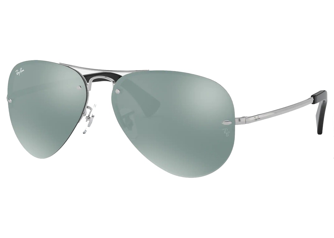 Pre-owned Ray Ban Ray-ban Rb3449 Sunglasses Polished Silver/silver (rb3449)