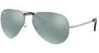 Ray-Ban RB3449 Sunglasses Polished Silver/Silver (RB3449)