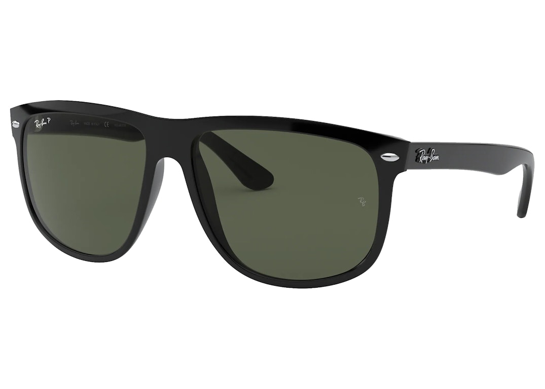 Pre-owned Ray Ban Ray-ban Rb4147 Sunglasses Black/green (rb4147)