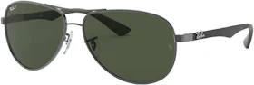 Ray-Ban RB8313 Sunglasses Carbon Fiber Gunmetal/Green (RB8313)