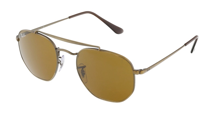 Ray Ban Round Sunglasses Antique Gold 0RB3648 92283351 in Acetate Metal US