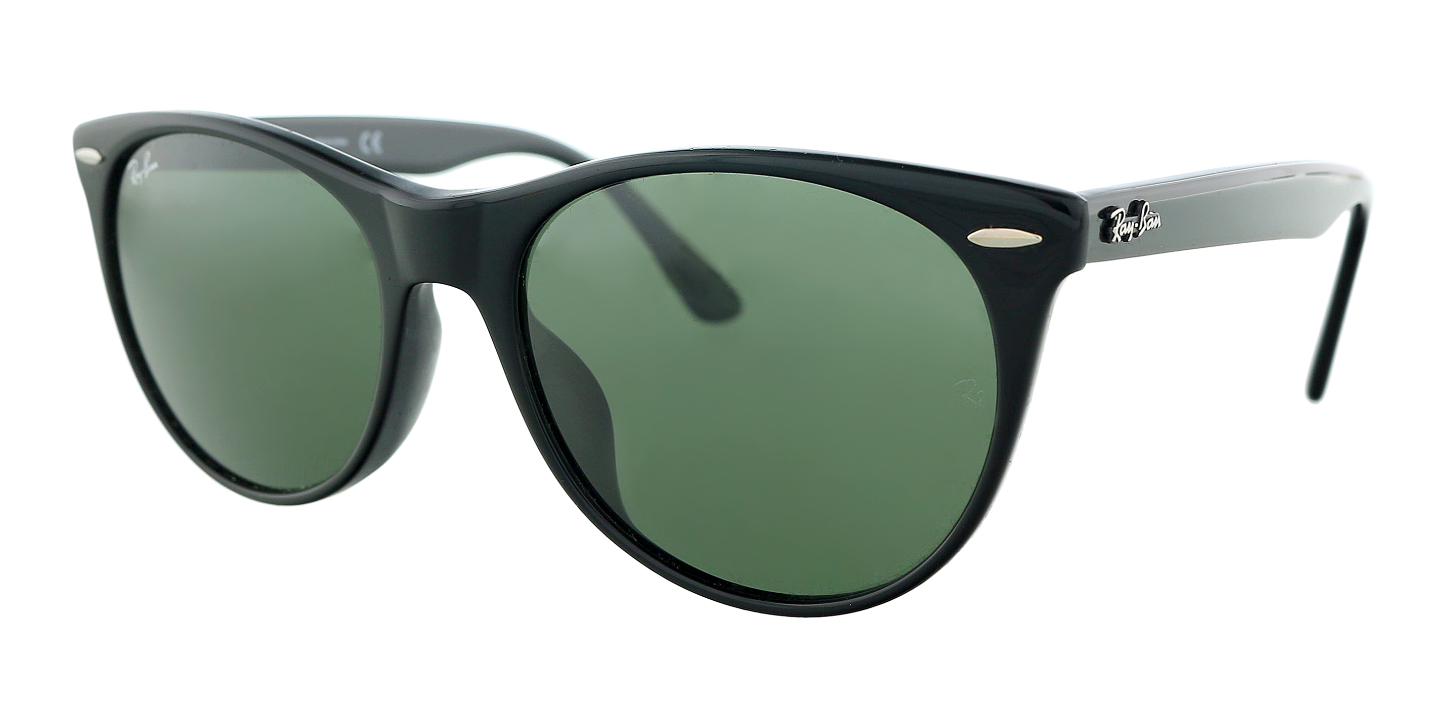 Ray-Ban Round Sunglasses Black (0RB2185F 901/31) in Acetate with 