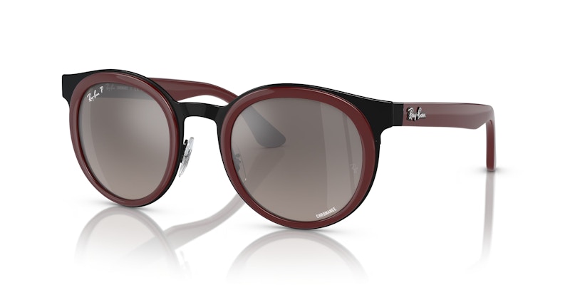 Pre-owned Ray Ban Men's Rayban Round Sunglasses In Red On Black (0rb3710 92615j)