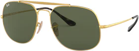 Ray-Ban The General Sunglasses Gold/Green (RB3561)