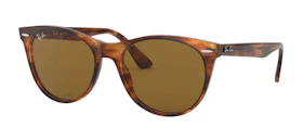 Ray-Ban Wayfarer II Sunglasses Striped Havana/Brown (0RB2185)