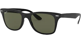 Ray-Ban Wayfarer Liteforce Sunglasses Matte Black/Green (RB4195)