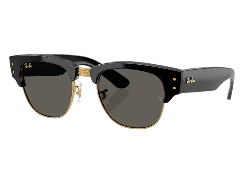 Pre-owned Ray Ban Rayban X A$ap Rocky Mega Clubmaster Blacked Out Collection Sunglasses In Black Dark Grey (rb0316s 68