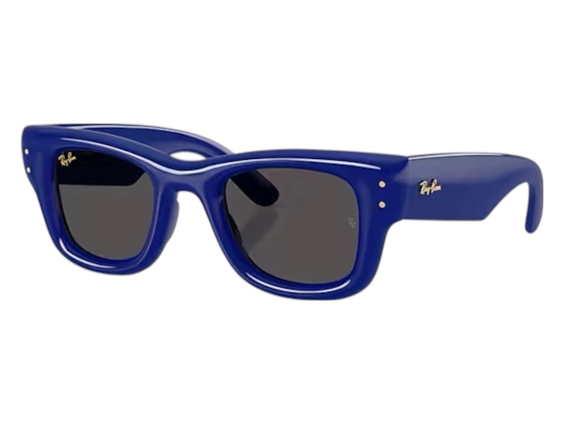 Pre-owned Ray Ban Rayban X A$ap Rocky Wayfarer Puffer Sunglasses In Polished Blue Ultra Black (rb4940)