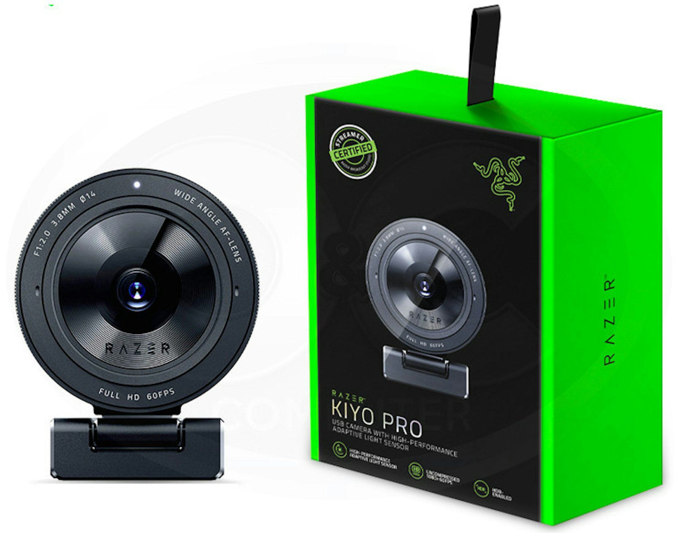 Razer Kiyo X 1902 x 1080 Webcam with Full HD Streaming Black RZ19