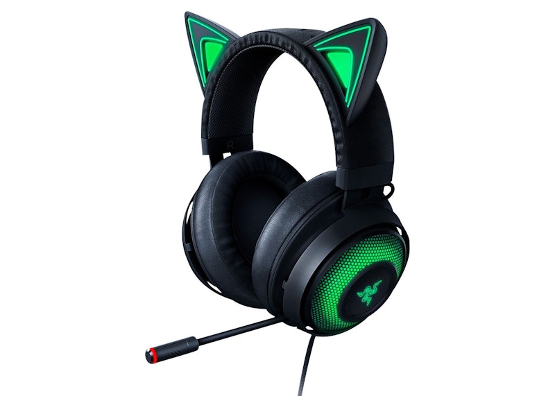 美品 【新品未使用】Razer KRAKEN BLACK KITTY ヘッドフォン - vsis.lk