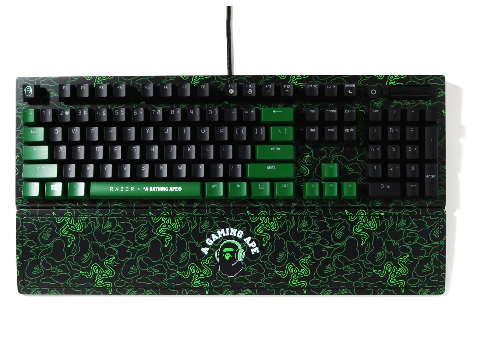 Razer x BAPE Neon Camo BlackWidow V3 Green Keyboard (US) RZ03-03543000-R3M1