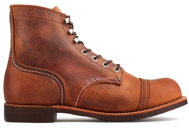 Bota Red Wing Shoes Iron Ranger de 6 pulgadas Heritage #8085, piel rugosa y resistente, color cobre