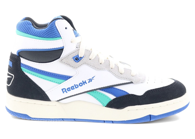 Reebok BB 4000 II Mid White Black Unleashed Green Men's