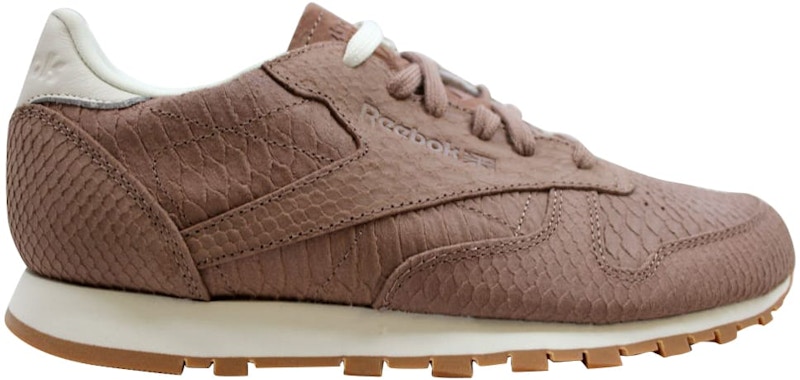 Reebok Classic Leather Clean Exotics Taupe Chalk Women s V68797 US