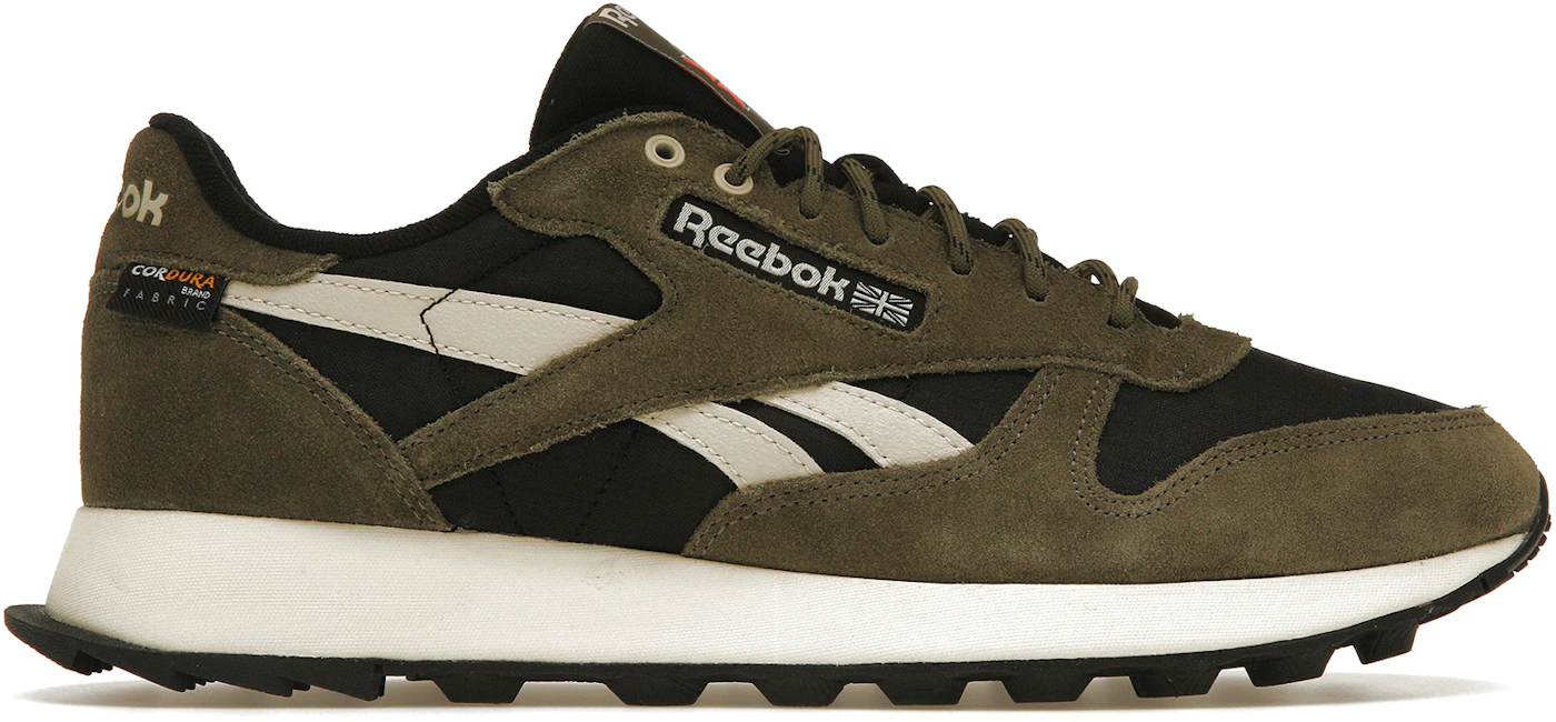 Orient rulletrappe Bare gør Reebok Classic Leather Cordura Black Army Green Men's - GX4805 - US