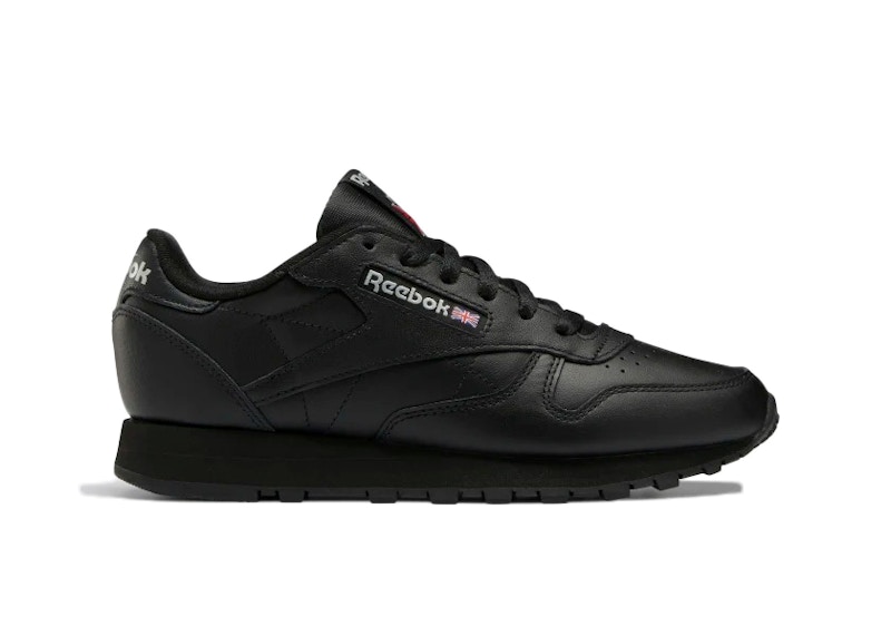 All black shop reebok classic leather