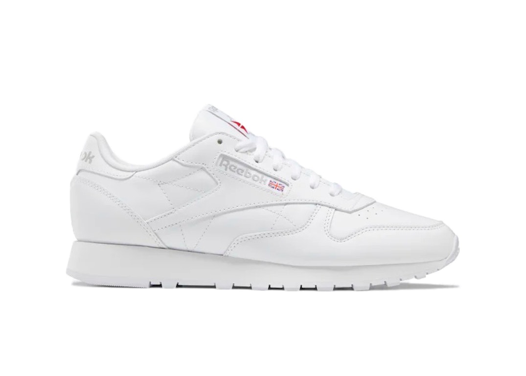 Pre-owned Reebok Classic Leather Footwear White In Ftwr White/ftwr White/pure Grey 3