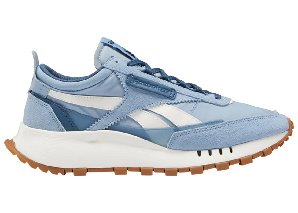 Trendy Reebok Classic Sneakers in White with Pink & Blue