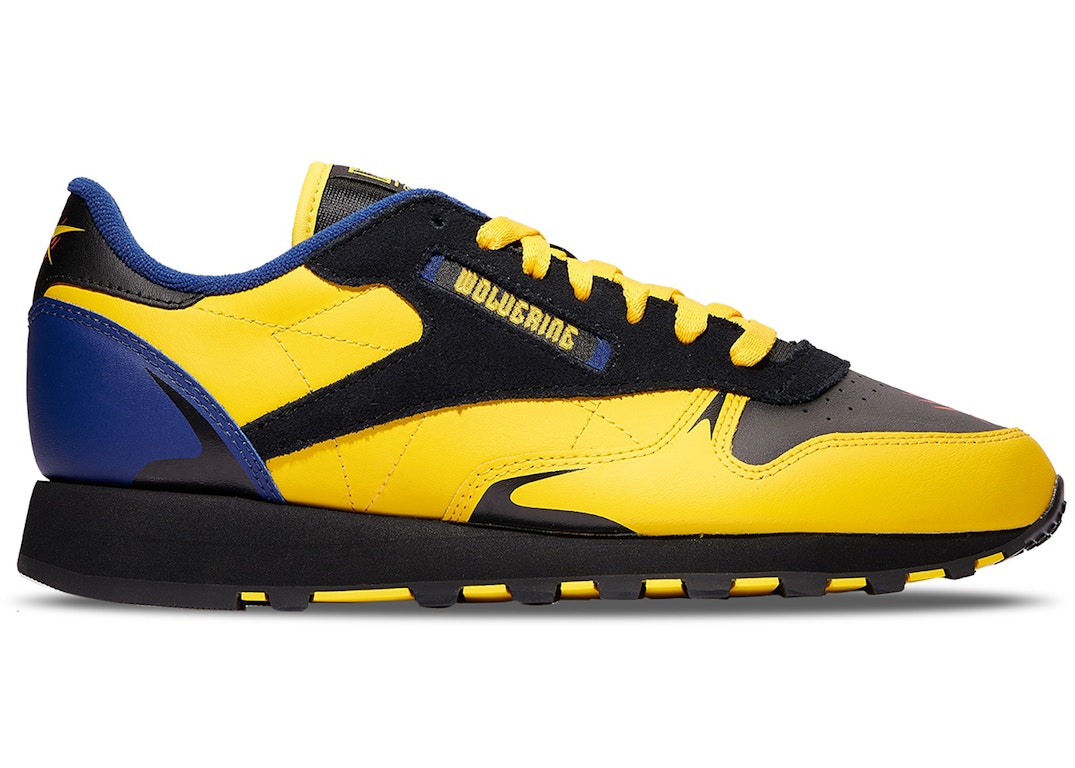 Pre-owned Reebok Classic Leather Marvel X-men Wolverine In Yellow/black/blue