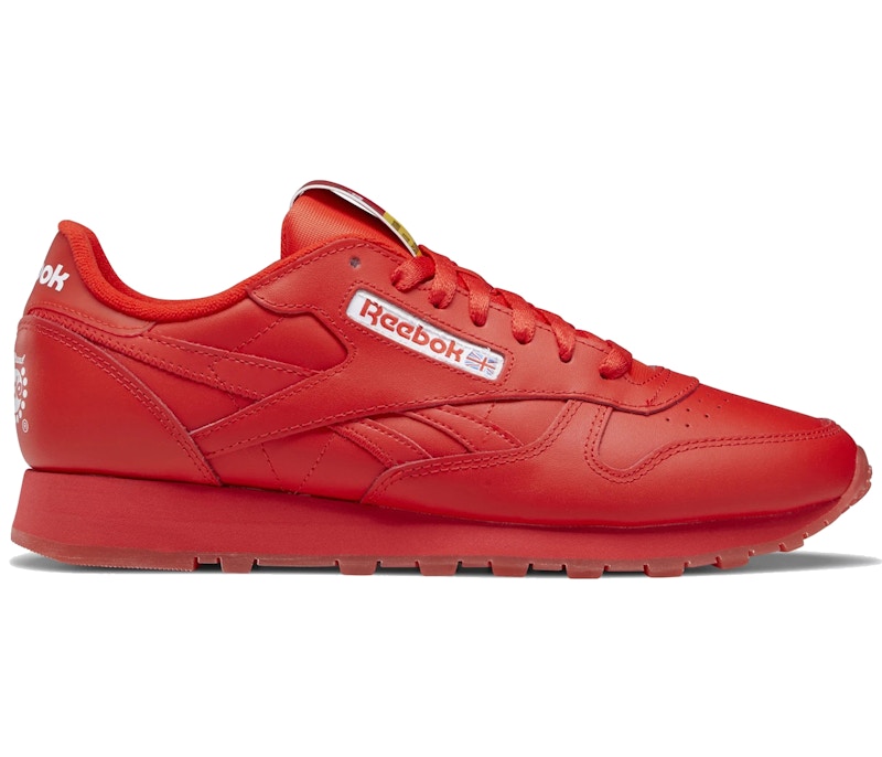 All red reebok classics sale