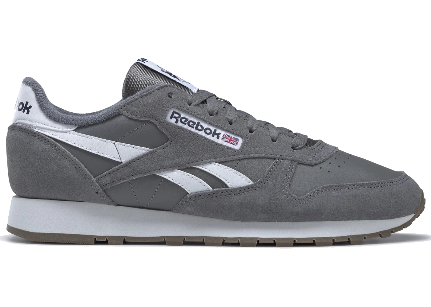 Reebok Cuero Clásico Gris Puro Blanco Hombre GV9641 US