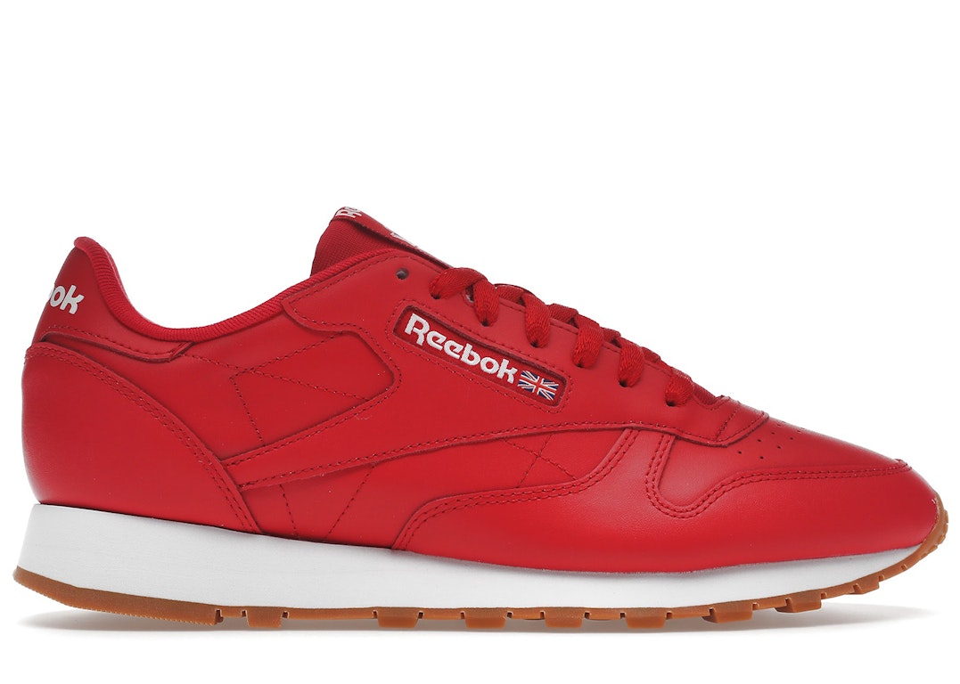 Pre-owned Reebok Classic Leather Red Footwear White In Vector Red/footwear White/ Rubber Gum-03