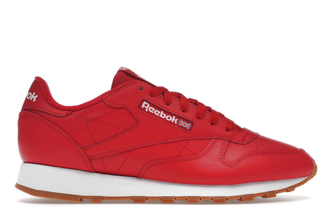 Pre-owned Reebok Classic Leather Red Footwear White In Vector Red/footwear White/ Rubber Gum-03
