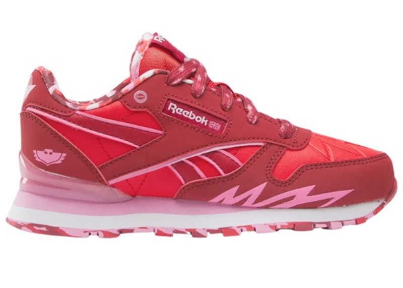 Pre-owned Reebok Classic Leather Step N Flash Pj Masks Sneakers In Mars Red/pixie Pink/white