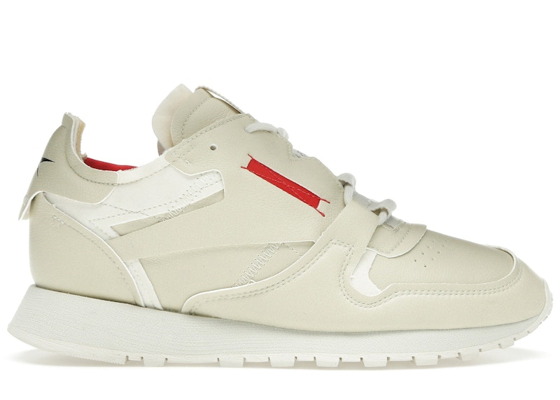Pre-owned Reebok Eebok Eebok Classic Vegan Ise Milk Makeup Equipment Oom Sneakes Sneakers In Vintage Chalk S23/r/vect In Red