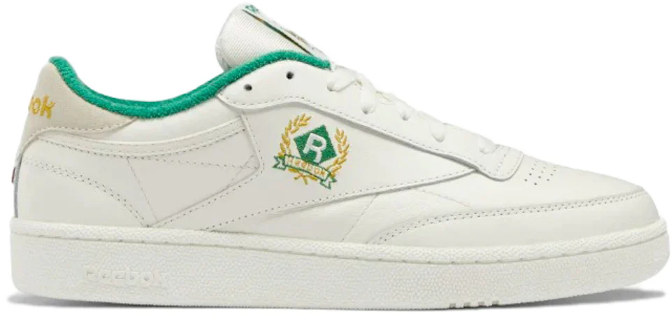 Reebok Club C 85 sneakers in white with green detail