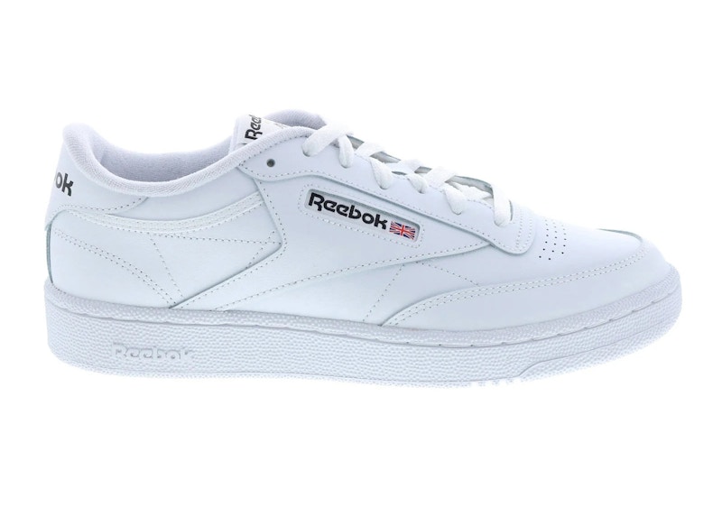 Pre-owned Reebok Men's Club C 85 Sneakers In Cloud White/core Black In Multi