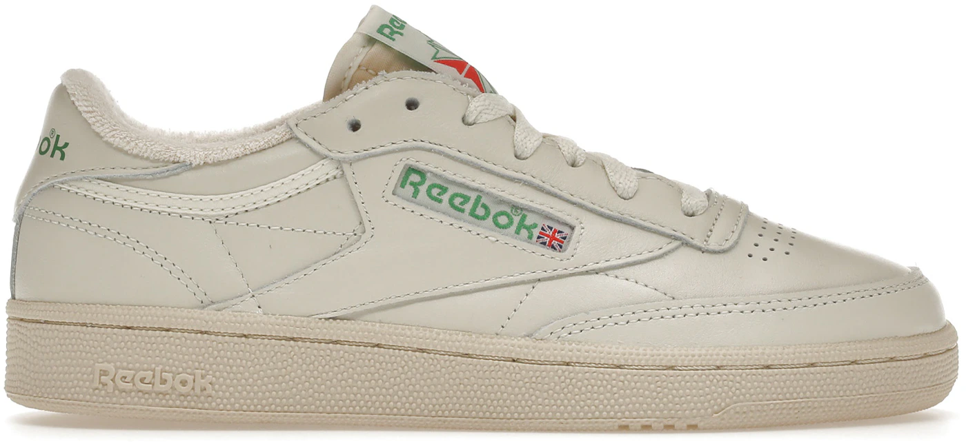 Reebok Club C Mid Chalk White & Green Shoes