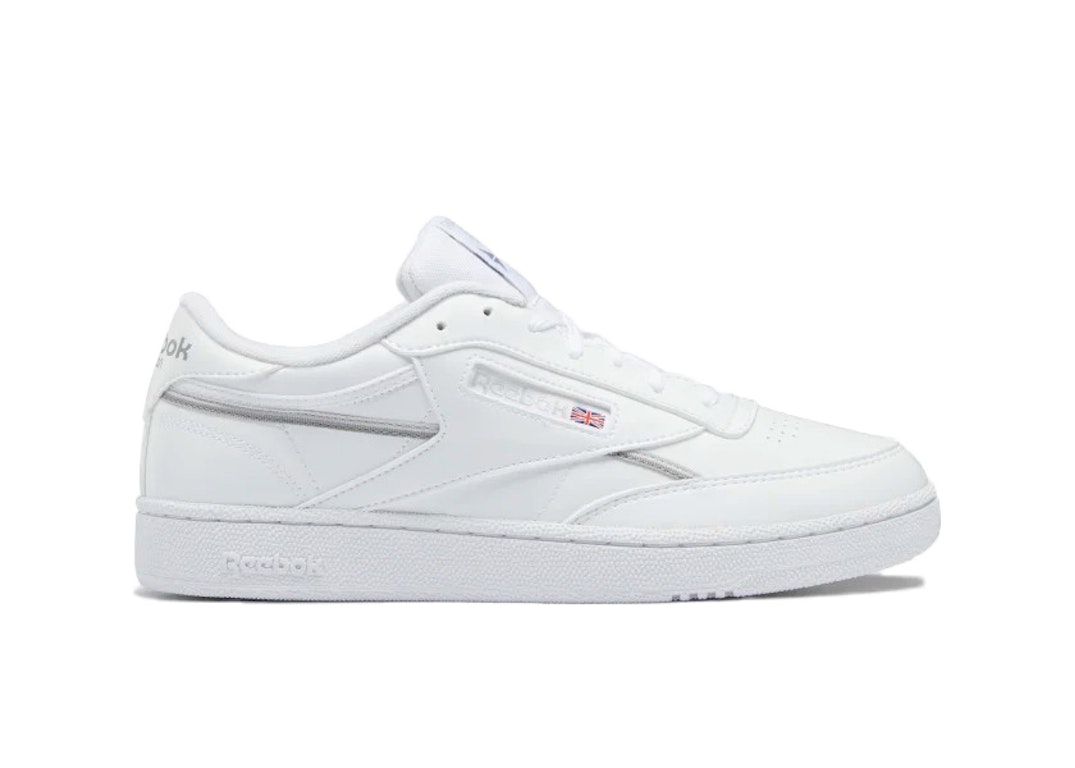 Pre-owned Reebok Club C 85 Vegan White Pure Grey In Footwear White/pure Grey 2/pure Grey 4